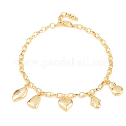 Messing Charme Armbänder&nbsp;BJEW-F545-01B-G