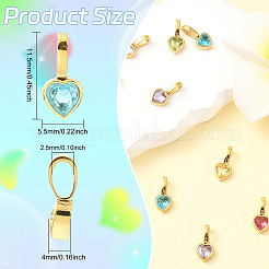 12 pendentif strass en acier inoxydable 304 avec placage ionique (IP) 12 couleurs&nbsp;STAS-CJ0002-97