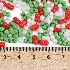 Perles de rocaille en verre sur le thème de Noël&nbsp;SEED-K010-03E