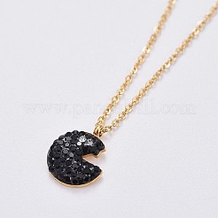 (vente d'usine de bijoux) Colliers pendentifs en chaînes de câble en acier inoxydable 304&nbsp;NJEW-F267-21G