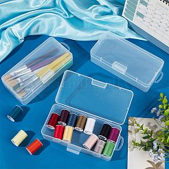 Mini boîtes de rangement à outils en plastique translucide avec couvercle à charnière&nbsp;CON-WH0086-170C