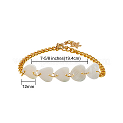 Bracelets à breloques en laiton et ensembles de bracelets gourmette&nbsp;BJEW-SZ0001-005G