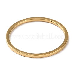 Anello semplice a fascia in acciaio inossidabile 304 con rivestimento ionico (IP) per uomo e donna&nbsp;RJEW-F152-05G