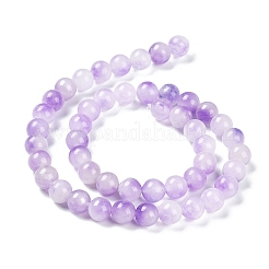 Perles de jade blanches naturelles teintes rondelles facettées&nbsp;G-D073-01G
