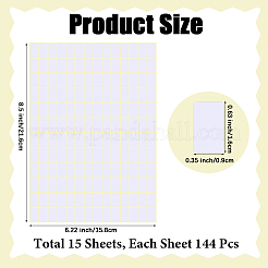 15 Blatt selbstklebende Blanko-Papieraufkleber&nbsp;STIC-WH20010-02A
