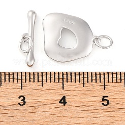Fermoirs T en 925 argent sterling&nbsp;STER-U005-08P