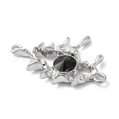 Pendentifs jet d'alliage de strass&nbsp;LS-PALLOY-P294-01P-02