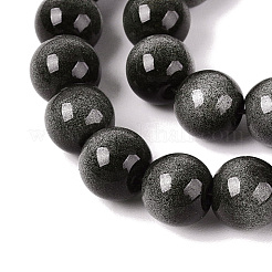 Colliers de perles en verre imitation œil de tigre&nbsp;GLAA-Q106-03A-B01