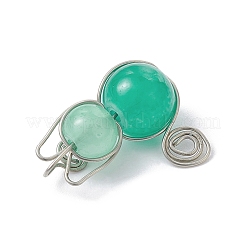 Pendentifs en perles de verre imitation jade&nbsp;PALLOY-JF02479-04