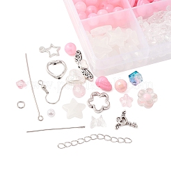 Kit per fare orecchini rosa fai da te&nbsp;DIY-FS0004-78