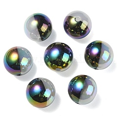 Placcatura uv perline acriliche opache iridescenti arcobaleno&nbsp;OACR-C007-01G