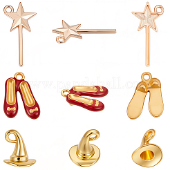 60pcs 3 styles de pendentifs en émail en alliage&nbsp;FIND-SC0017-59