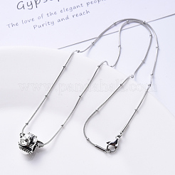 Collier à chaîne serpent ronde en acier inoxydable 304 anti-ternissement&nbsp;NJEW-S420-009C-P
