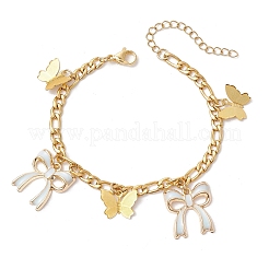 Bracciali in acciaio inox 304 con catene figaro&nbsp;BJEW-JB11604-02
