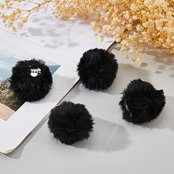 4 Stück Schuhschnallenclips aus Wollpompon&nbsp;HJEW-WH00196