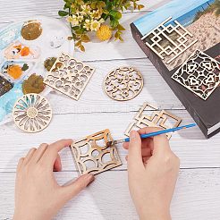 14 sculpture murale en bois découpée au laser de 7 styles&nbsp;WOOD-GF0001-76