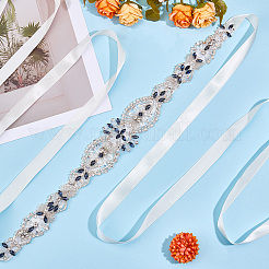 Ceintures de mariée faites à la main avec des cristaux et des strass Montana pour robes de mariée&nbsp;AJEW-WH20006-233A-02