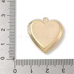 Pendentifs médaillons en laiton en forme de cœur&nbsp;KK-K414-12A-G