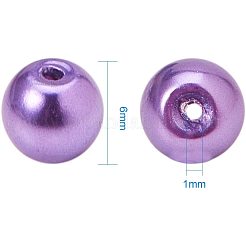 Perle tonde di perle di vetro tinte ecologiche&nbsp;HY-PH0011-01-6mm