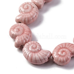 Cuentas de porcelana esmaltada de la serie océano&nbsp;PORC-R002-03D