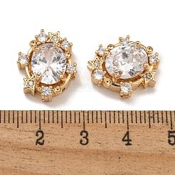Perline zirconi micro pave  in ottone&nbsp;KK-U037-02G-02