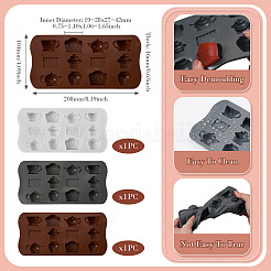 3 Stück 3 Farben DIY Silikonformen&nbsp;DIY-TA0015-34