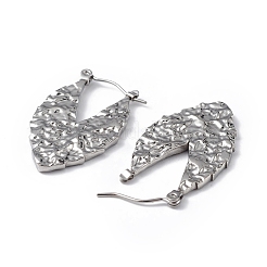 Pendientes de aro con forma de lágrima de acero inoxidable 304 que no se deslustran para mujer&nbsp;EJEW-I284-15P
