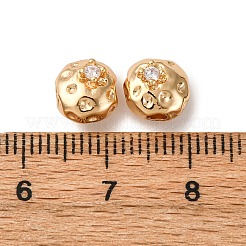 Laiton micro pavé de perles de zircone cubique claires&nbsp;KK-Z112-23G