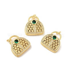 Colgante micropavé cubic zirconia de latón&nbsp;KK-B059-11G
