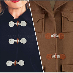 12 ensemble de 3 boutons en bois de style&nbsp;BUTT-DC0001-02