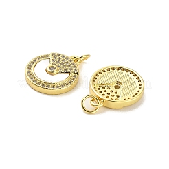 Messing micro pave klare zirkonia anhänger&nbsp;KK-K365-02D-G