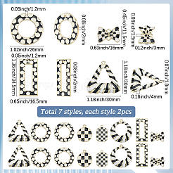 14pcs 7 styles de pendentifs en émail en alliage&nbsp;FIND-SC0015-77