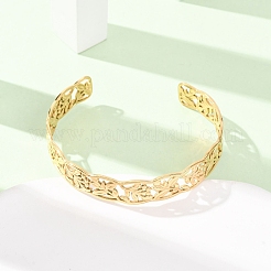 Braccialetti a polsino in acciaio inossidabile 304 per donna&nbsp;BJEW-C155-01A-G