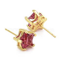 Stern-Ohrstecker aus Zirkonia&nbsp;EJEW-G288-20G