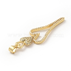 Porte micro ouvrent pendentifs zircone cubique en laiton de placage&nbsp;ZIRC-F129-38G