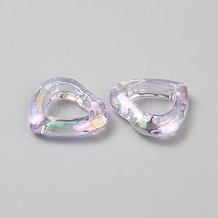 Perles acryliques plaquées&nbsp;LS-MACR-WH0010-20A-04