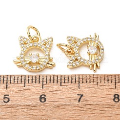 Ciondoli in ottone zirconi chiari micro pavé&nbsp;CU-E003-18G-31