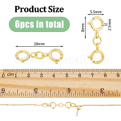 6 fermoir à double ressort en argent sterling&nbsp;STER-DC0001-17G