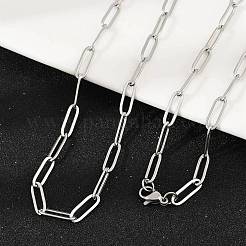 Colliers à chaîne trombone en acier inoxydable 304&nbsp;LS-NJEW-H072-01P