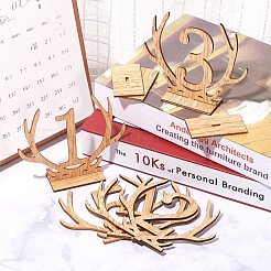 Cartes de numéros de table en bois&nbsp;AJEW-WH0021-28
