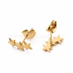 Stern-Ohrstecker aus 304er Edelstahl für Damen&nbsp;EJEW-C004-01G