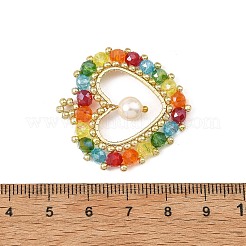 Pendentifs en nacre et perles de verre&nbsp;PALLOY-MZ01410