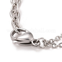 Anlaufgeschütztes 201 Edelstahl-Gliederarmband mit dem Heiligen Benedikt für Männer und Frauen&nbsp;STAS-E160-34P