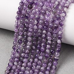 Natürliche Chevron-Amethyst-Perlenstränge&nbsp;G-K256-51-4mm