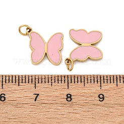 304 Edelstahl-Emaille-Anhänger&nbsp;STAS-U061-24G-B
