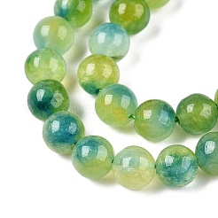 Chapelets de perles en jade blanc naturel teinté&nbsp;G-T138-6mm-210-26