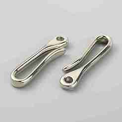Fermoirs à crochet en laiton en forme de U&nbsp;KK-WH0054-05P-A
