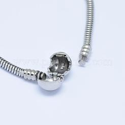 Anlaufgeschützte Armbänder aus 304 Edelstahl im europäischen Stil zur Schmuckherstellung&nbsp;PPJ-F002-01B