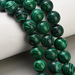 Brins de perles de malachite synthétiques teintes&nbsp;GG-CBA6382-A03-12mm