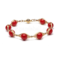 Conjunto de pulseras con cuentas de piedras preciosas naturales para hombres y mujeres&nbsp;BJEW-TA00012